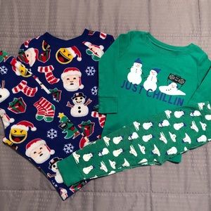 Two Winter Pajamas Old Navy Children’s Place